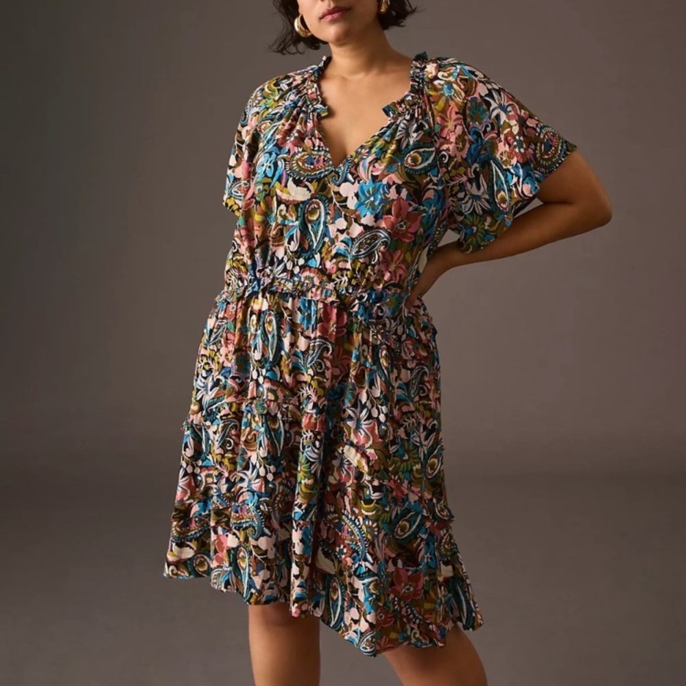 Anthropologie Multicolor Floral Dress